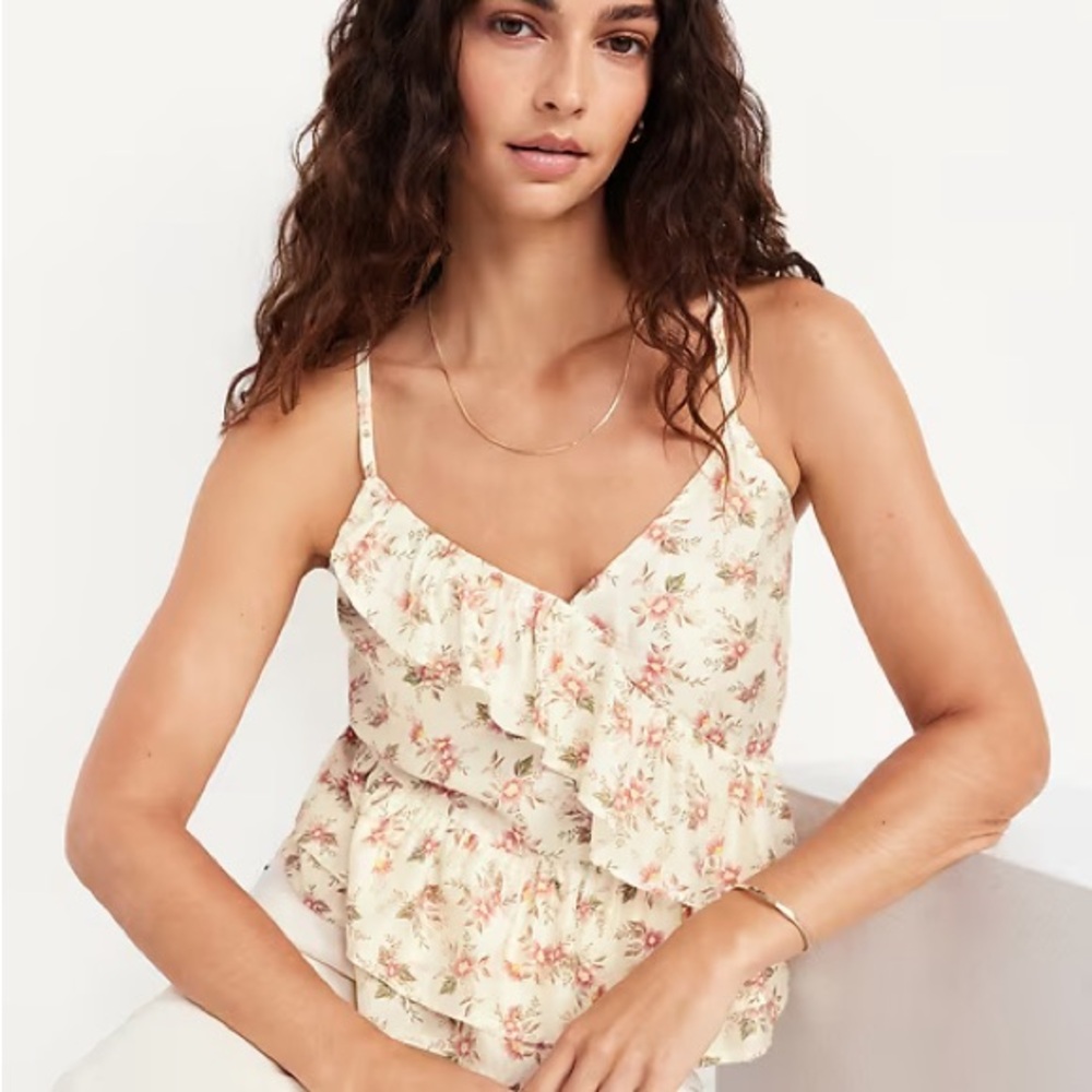 Old Navy Cream Floral Camisole